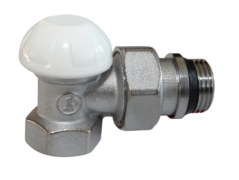 Angled lockshield valve 3/4″ chrome Termigas Mongolia